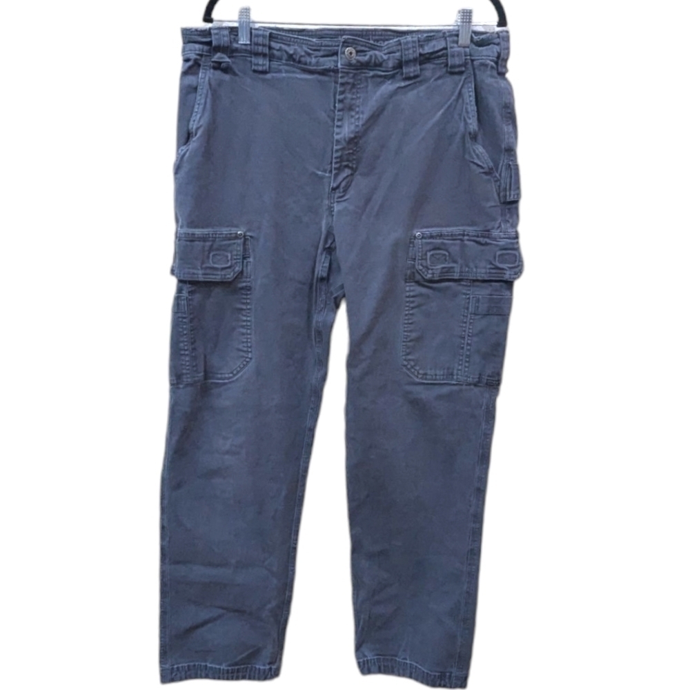Duluth Trading Company Flex Fire Hose Relaxed Fit Grey Cargo Pants (40x31)